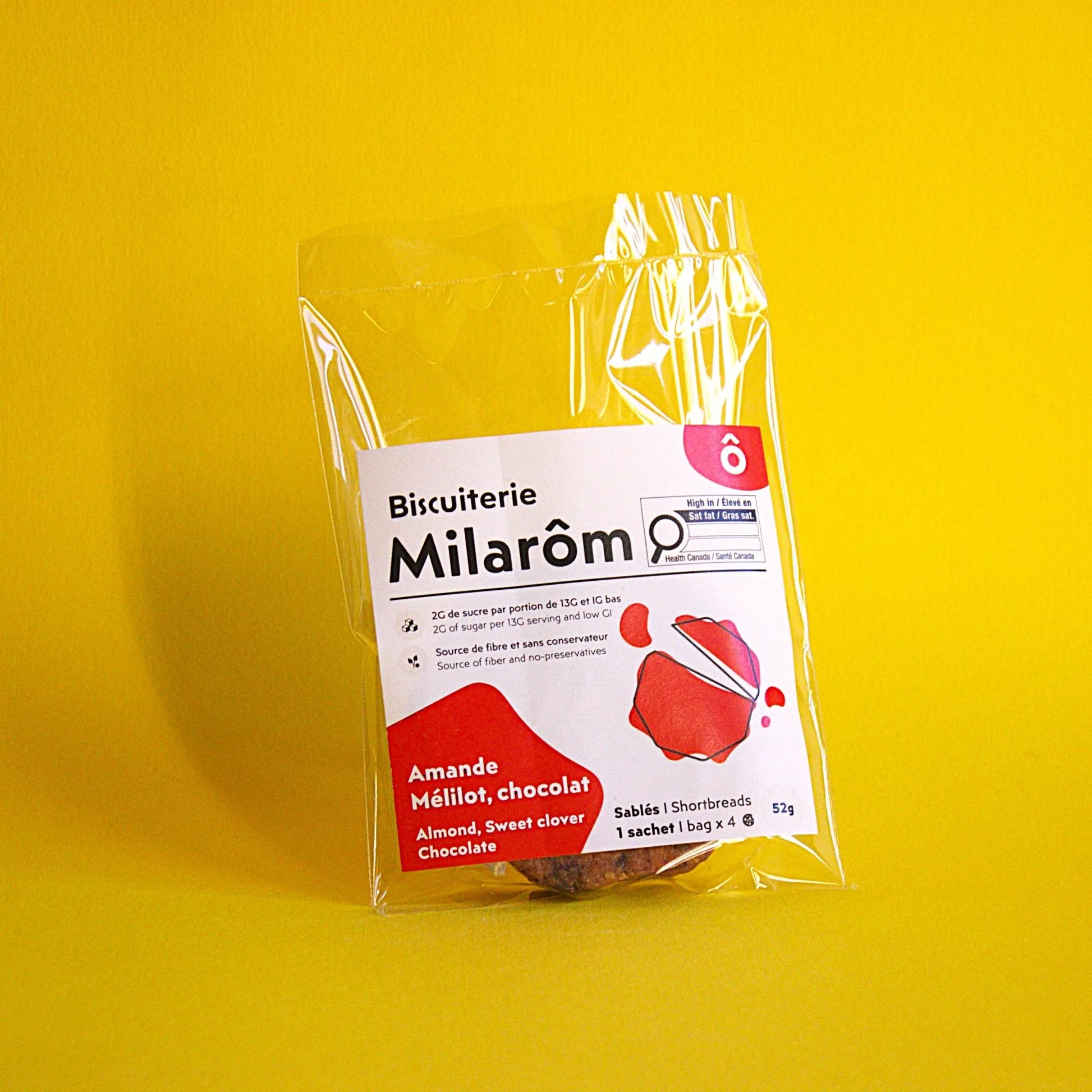 biscuit sablé amande mélilot chocolat peu sucré IG bas gourmand