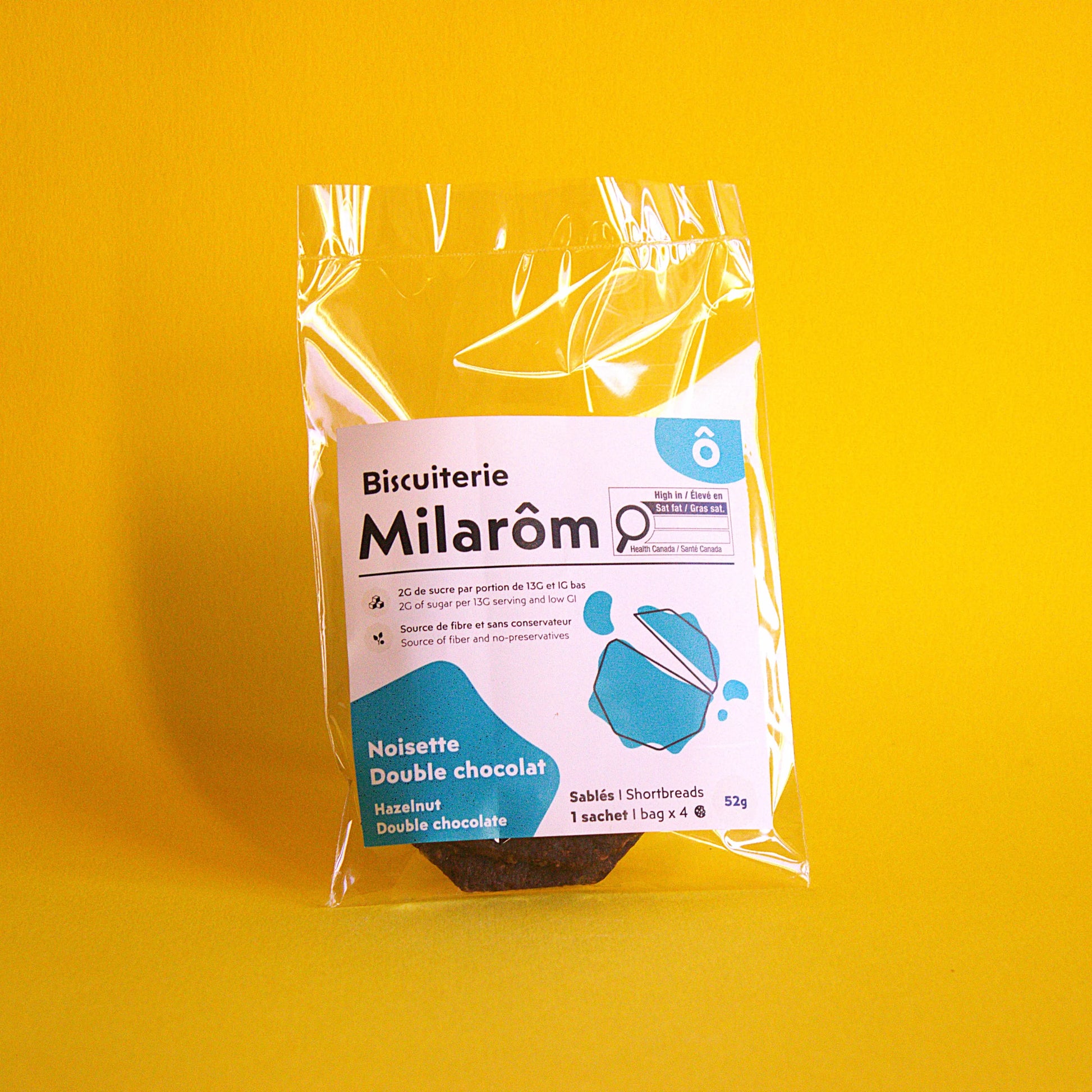 biscuit sablé noisette cacao chocolat peu sucré IG bas gourmand