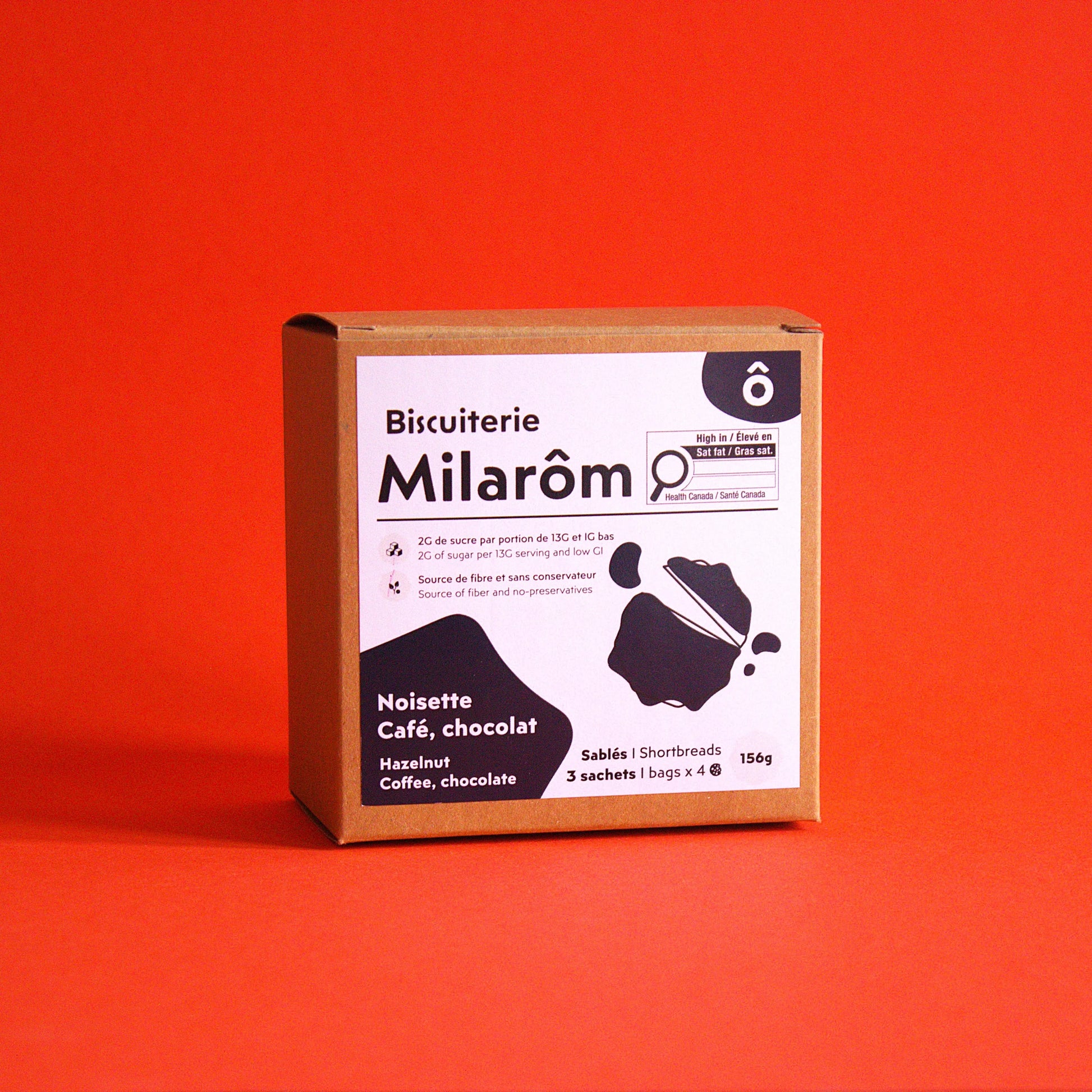 biscuit sablé noisette café chocolat peu sucre IG bas gourmandise