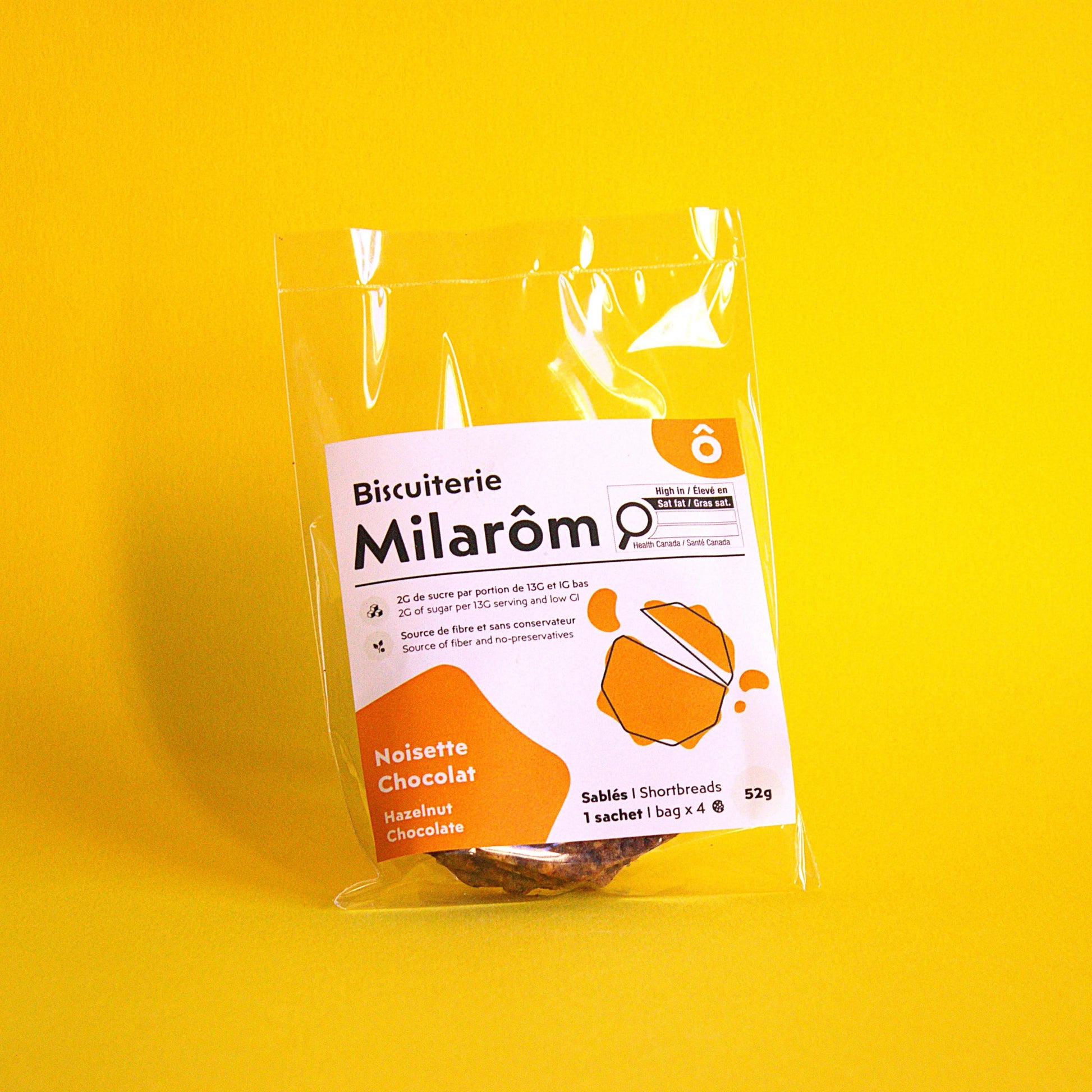 biscuit sablé noisette vanille chocolat peu sucré IG bas gourmandise